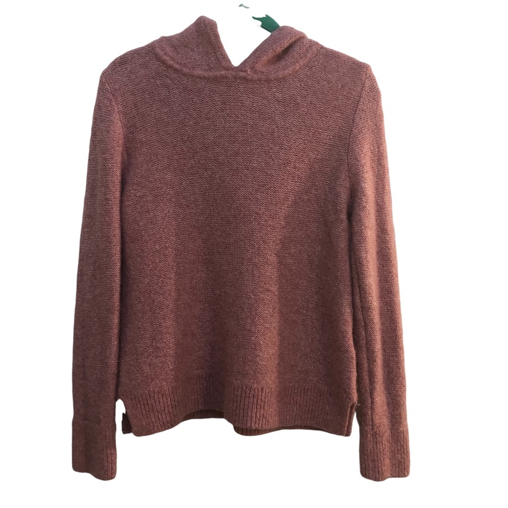 Banana Republic women’s pink hooded wool angora blend sweater, M